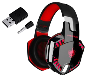G200 Trådløst Gamer Headset med Aftagelig Mikrofon i Rød til PS4 / PS5