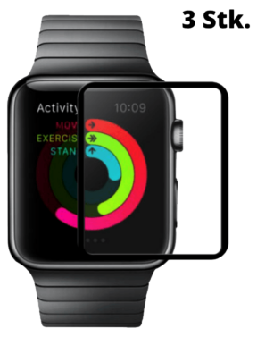 3 Stk. Panserglas / Hærdet Beskyttelsesglas til Apple Watch 1 / 2 & 3 - 42mm
