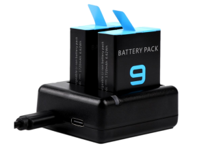 Dobbelt Batteri Oplader til GoPro Hero 9 / 10 / 11 / 12 Black 