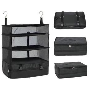 Foldbar Kuffert Opbevaringspose med Kroge til Ophæng