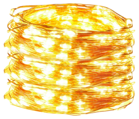 50-LED String i Kobber m. Fjernbetjening