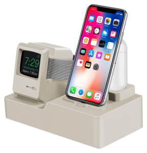 3-i-1 Ladestation til iPhone, Apple Watch & AirPods i Silikone