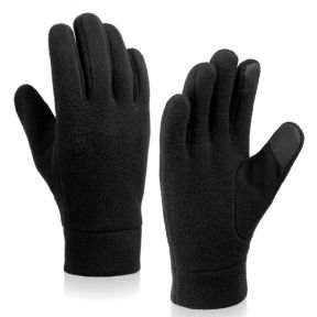 TouchTech Vinter Fleece Handsker i Sort - Unisex