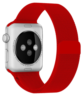 Mesh Urlænke i Rustfrit Stål til Apple Watch 8 / 9 41mm - Rød