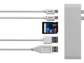 6-i-1 Multiport Adapter til MacBooks m. 2 USB-C Porte