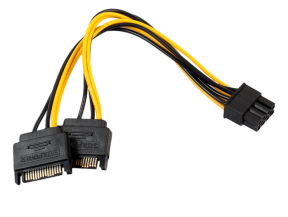 Dual SATA Power Kabel 15 & 8pin 