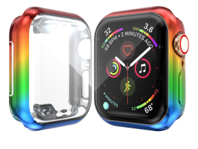 Rainbow Cover m/ Panserglas / Skærmbeskyttelse til Apple Watch 4 / 5 / SE (2022) - 44mm