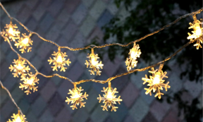 20-LED Jule Lyskæde med Snefnug - Varmt Lys
