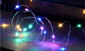 Wire Lyskæde med 50 LED Lys - 5 Meter