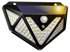 166-LED Solcelle Væglampe med Bevægelsessensor