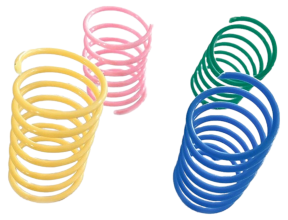 Spiralfjeder i Pastelfarver 4 cm