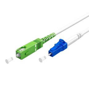 Fiberkabel 9/125 OS2 (SC-APC / LC-UPC) Simplex i Hvid