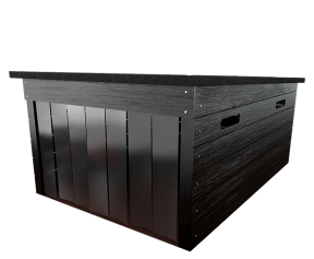 Wooden Garage til Husqvarna Robotplæneklipper 104 x 65 cm - Sort