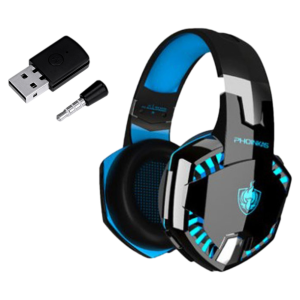 G200 Trådløst Gamer Headset med Aftagelig Mikrofon i Blå til PS4 / PS5