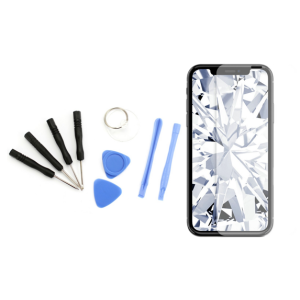 Pakke m. Universelt Værktøj til iPhone & Panserglas / Hærdet Glas til iPhone X / XS