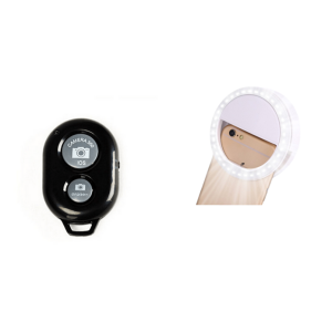 Clip-On Mini Ring Light til Mobil & Bluetooth Udløser til Kamera