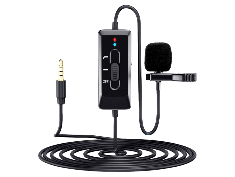 Clip-On Mikrofon Kabel til Smartphone & Kamera | Fri Levering!