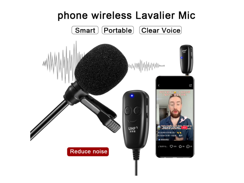 Trådløs Mikrofon til Smartphones / Kamera | Altid Fri Fragt!