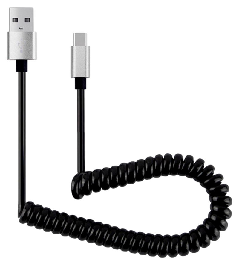 Vise dig Havslug imperium → USB 2.0 til USB-C Spiralkabel (30 - 90 cm) | Fri Fragt