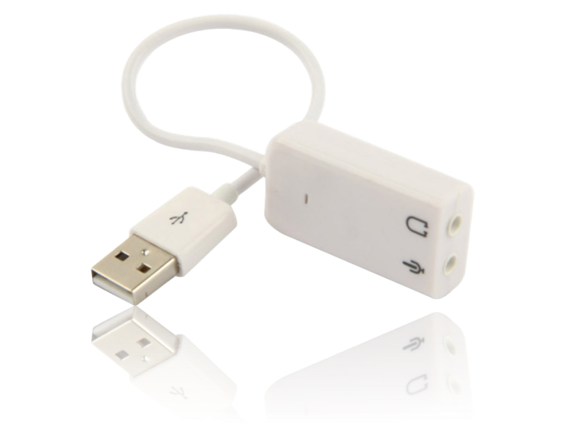 → USB 3.5 mm Hovedtelefoner & Mikrofon Adapter | Gratis Levering