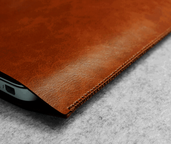 Milano læder sleeve til Macbook 13" og computer 13" - Brun