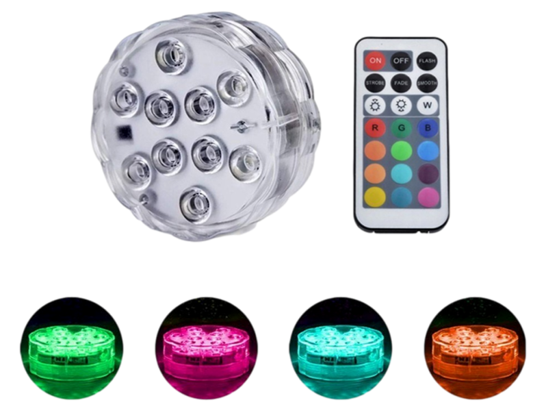 → Vandtæt LED Lys - Lyser i Forskellige Farver | Altid Fri Levering!