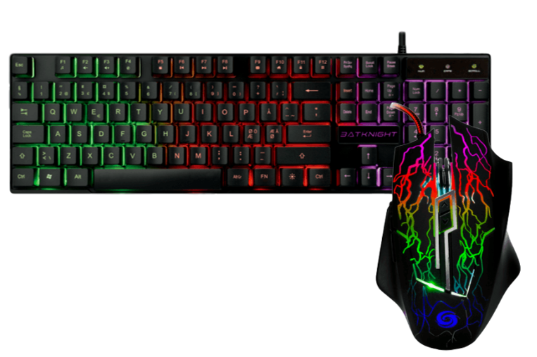 Gamer sæt med mus og tastatur